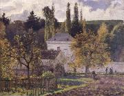 Camille Pissarro Villa at L-Hermitage,Pontoise Maison bourgeoise a L-Hermitage,Pontoise painting